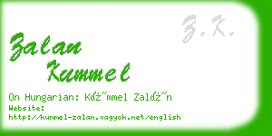 zalan kummel business card